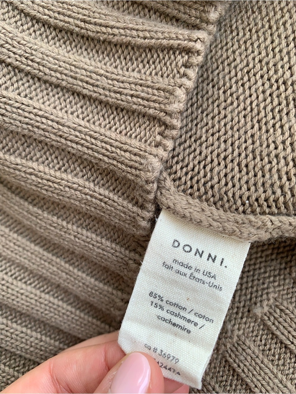 Donni The Cotton Cashmere Stripe Oversized Knit Sweater 90s Tan Brown Red - Picture 11 of 13